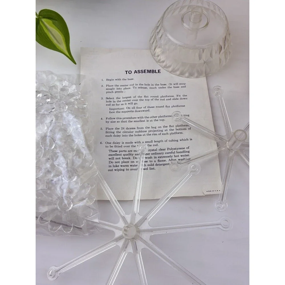 Vtg JONDEL Treat Tree Plastic Appetizer Daisy Centerpiece CHADWICK Ornaments